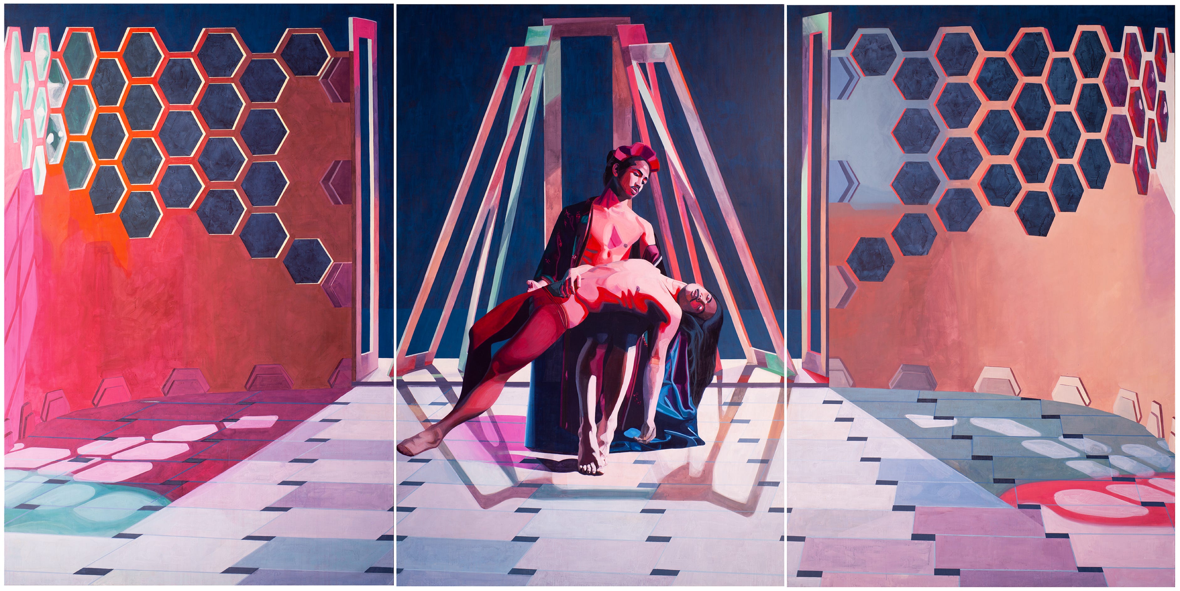 'Welcome to the Pleasuredome' painting Seppe De Roo 2019 300 x 600 cm