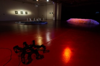 Spider&I robotic sculpture by Fabien Zocco shown in the exhibition ‘Welcome to the Age of Chaos, Welcome to Entrotopia!’