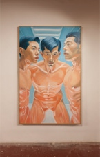 ‘polymer’ painting by Seppe De Roo shown in the exhibition ‘Welcome to the Age of Chaos, Welcome to Entrotopia’